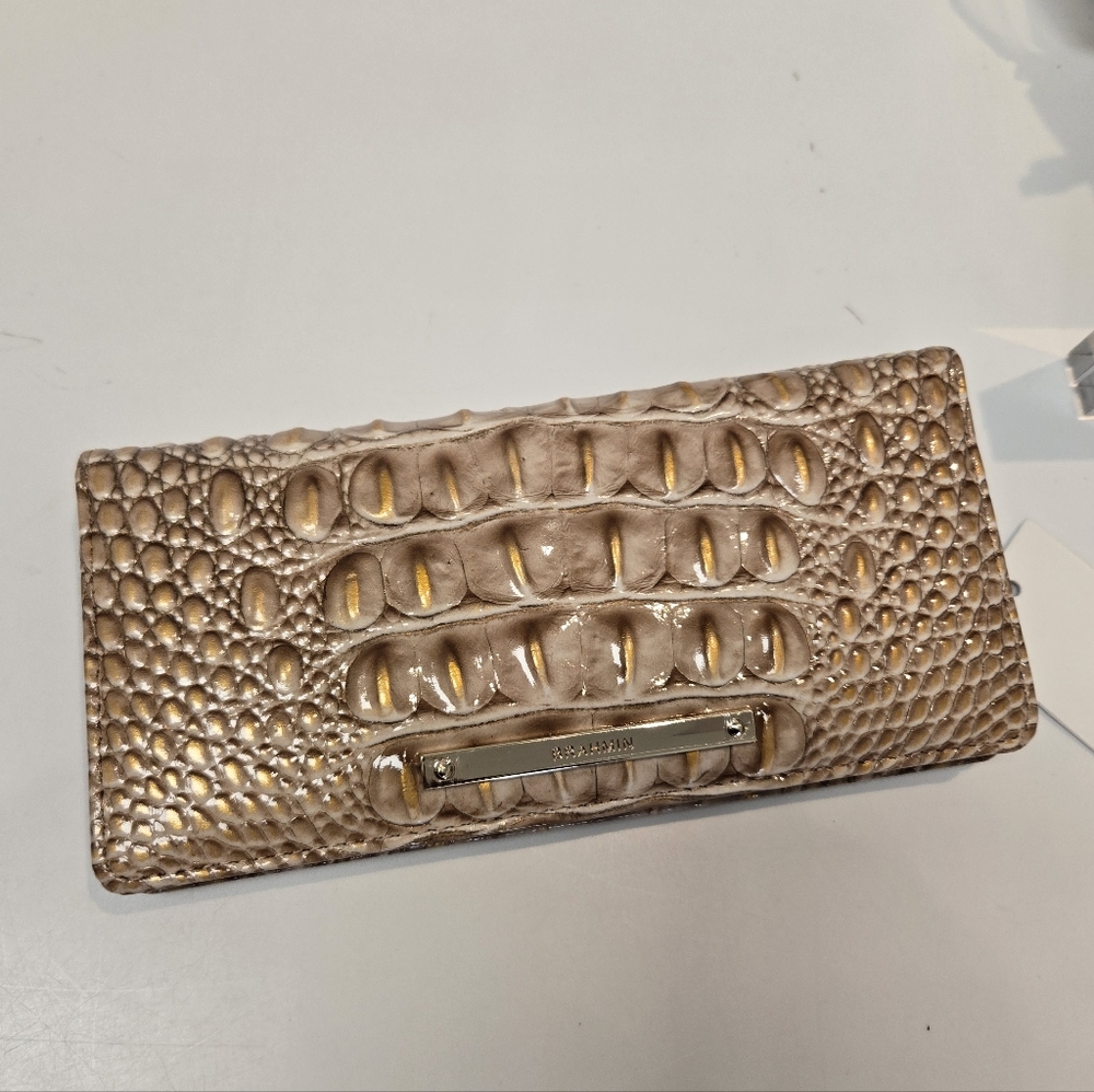 Brahmin Adele Chrysanthemum Ombré Melbourne Genuine Leather Wallet NWT